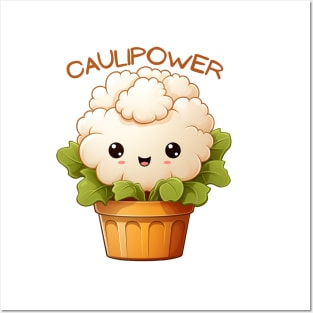 Caulipower, Kawaii Cauliflower Posters and Art